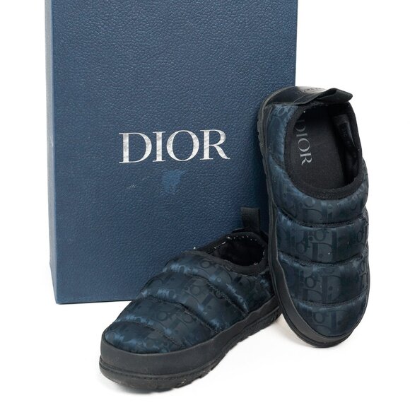 Dior Black Super Dior Oblique Quilted Nylon Snow Slippers - Picture 10 of 10